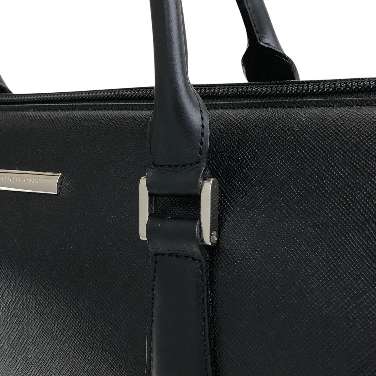 BURBERRY Logo Handbag Black Vintage 6vdsyy
