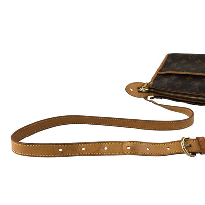 LOUIS VUITTON Monogram Shoulder bag Brown M40009 Vintage ebiiea