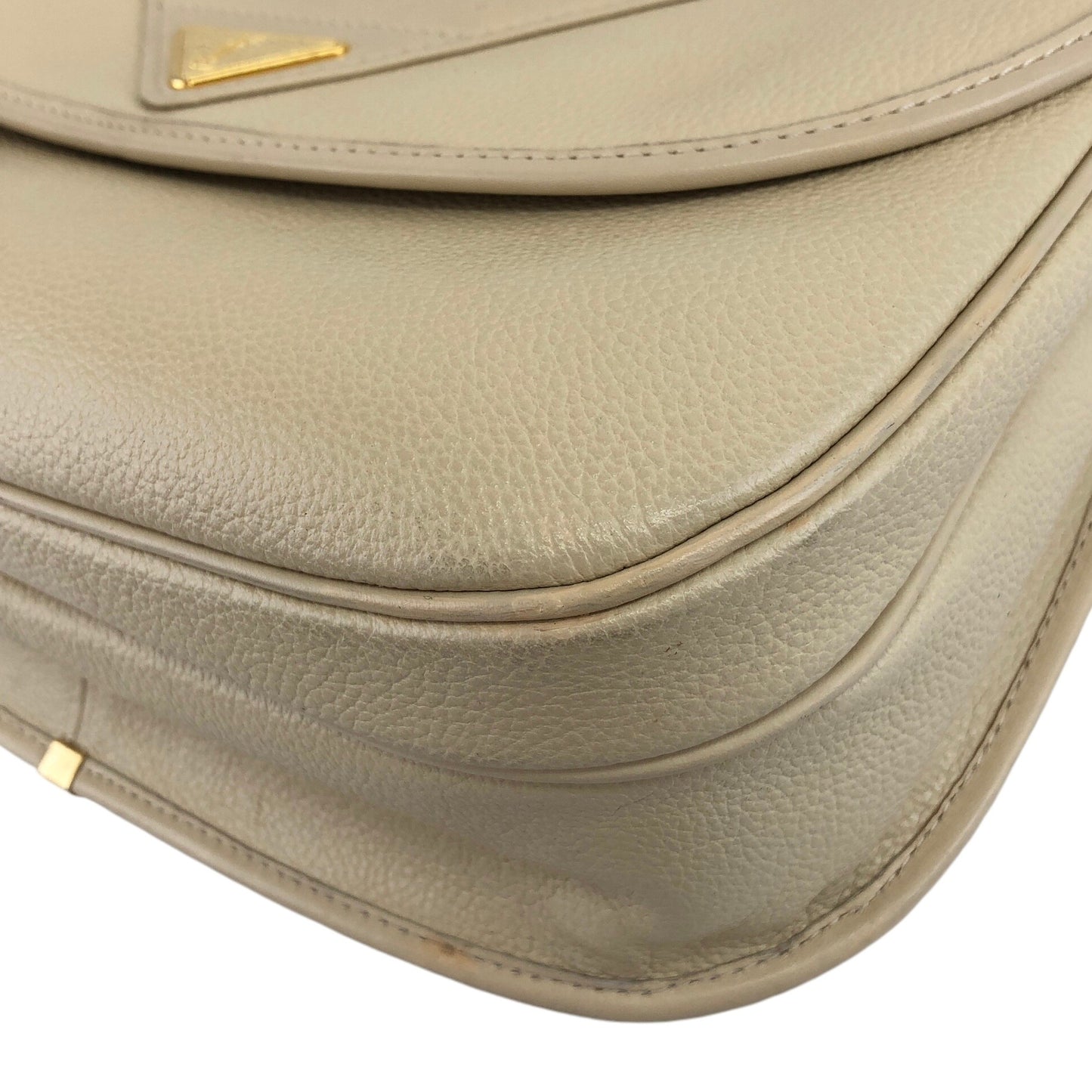 Yves Saint Laurent YSL 標誌單肩包白色復古 27p47c