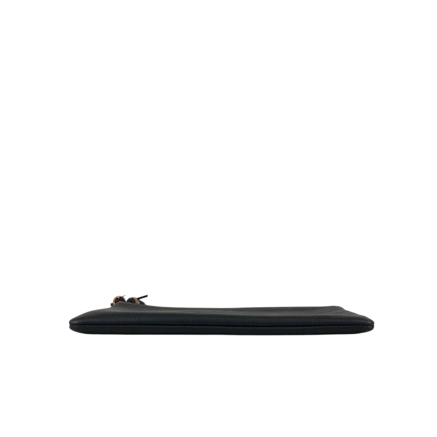 GUCCI Bamboo Logo Embossed Tassel Clutch bag Black Vintage 6de524