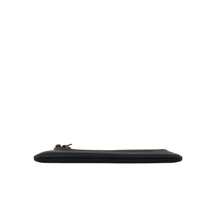 GUCCI Bamboo Logo Embossed Tassel Clutch bag Black Vintage 6de524