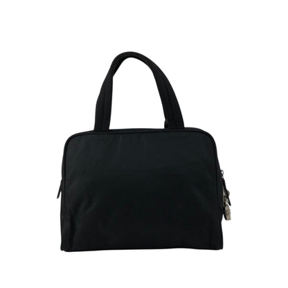 PRADA Tessuto Triangle Logo Handbag Black Vintage 47smar