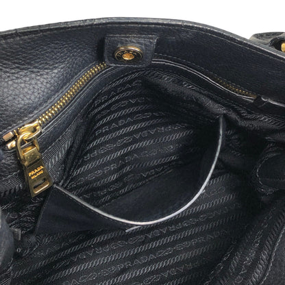 PRADA Logo Totebag Black Vintage fpj5iw