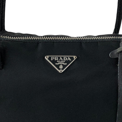 PRADA Tessuto Triangle Logo Totebag Black Vintage a6ap6j