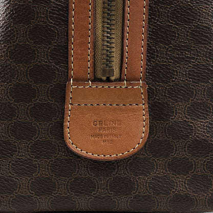 CELINE Macadam Blason Small Boston bag Brown Vintage b7bj7n