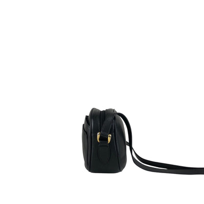 GUCCI GG Logo Motif Shoulder bag Black Vintage batagd