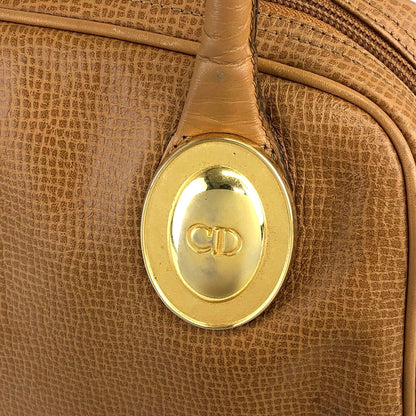 Christian Dior CD Logo Handbag Camel Vintage ns7ac5