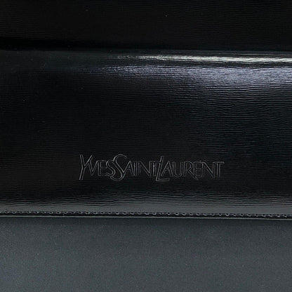 Yves Saint Laurent Logo Charm Handbag Black Vintage 7mza73