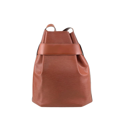 LOUIS VUITTON Epi Drawstring Shoulder bag Brown Vintage 7sxwmb