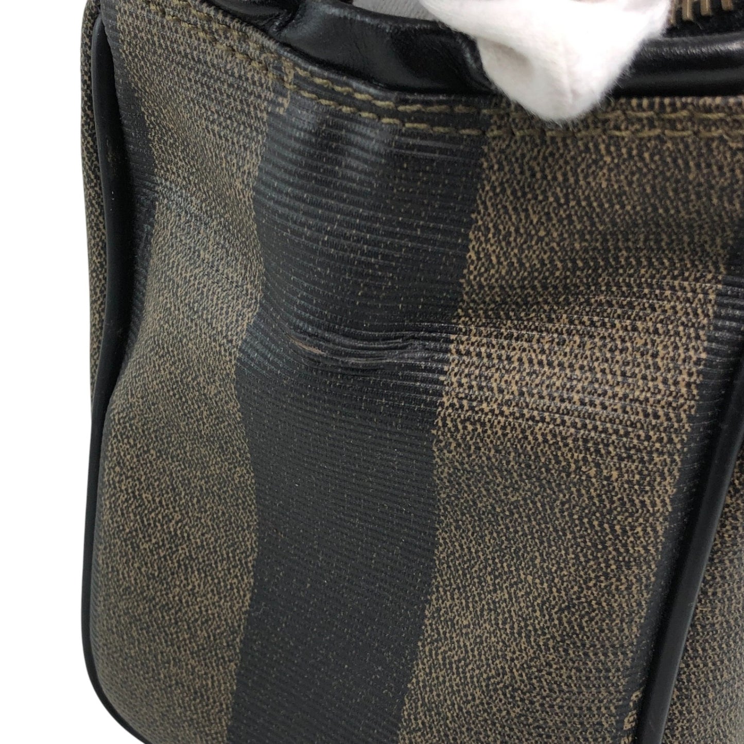 FENDI Pecan Logo Two-way Small Boston bag Shoulder bag Brown Vintage z7r7e6