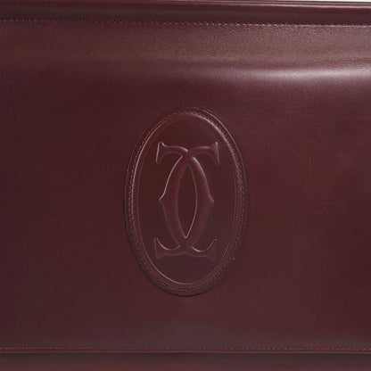 Cartier Flap Shoulder bag Bordeaux Vintage 26hrc3