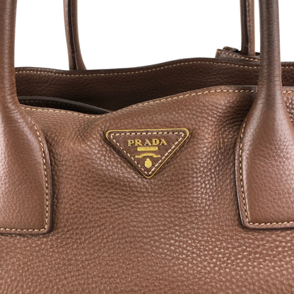 PRADA Triangle Logo Two-way Handbag Shoulder bag Brown Vintage eh2tjx