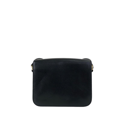 CELINE Turn Lock Shoulder bag Black Vintage jth6xy