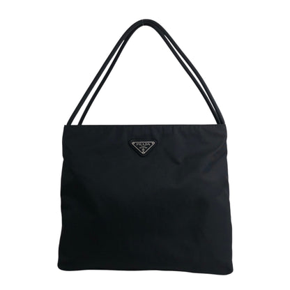 PRADA Triangle Logo Shoulder bag Black Vintage cdactr