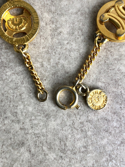 CELINE Blason Bracelet Gold Vintage 6wjyyr