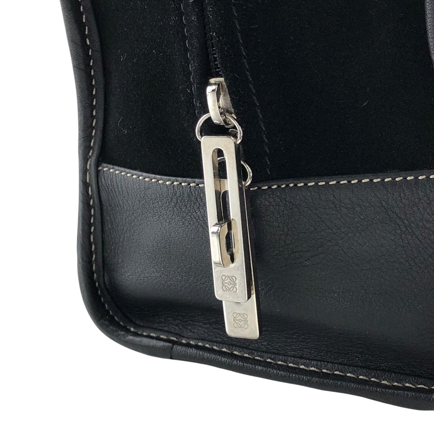 LOEWE Amazona28 Small Boston bag Handbag Black Vintage cbreh6