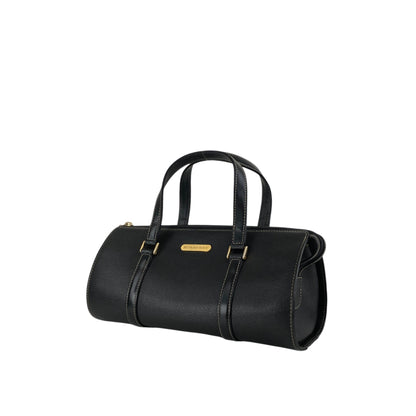 BURBERRY Logo Handbag Black Vintage vmkueb