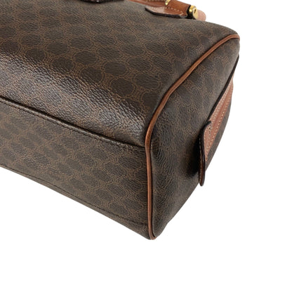 CELINE Macadam Two-way Handbag Shoulder bag Brown Vintage jymunw