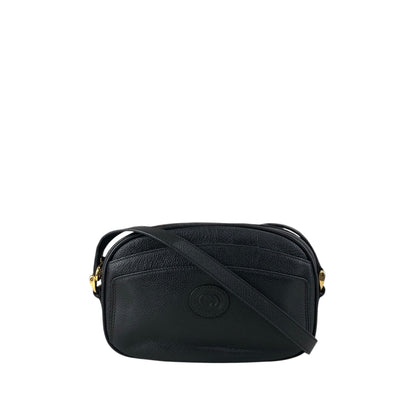 GUCCI GG Logo Motif Shoulder bag Black Vintage batagd