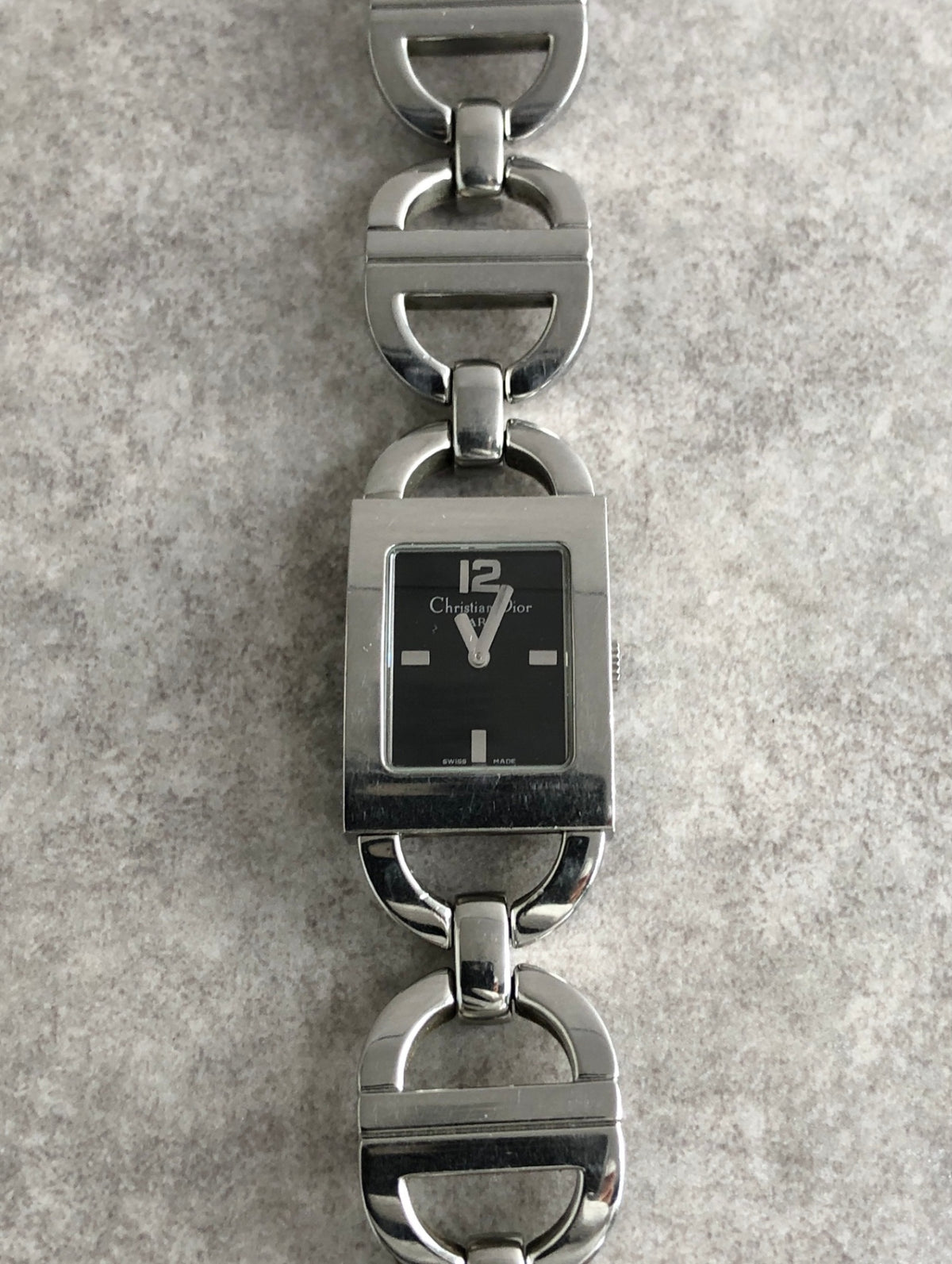 Christian Dior Quartz Watch Silver D78-109 Vintage esyj68
