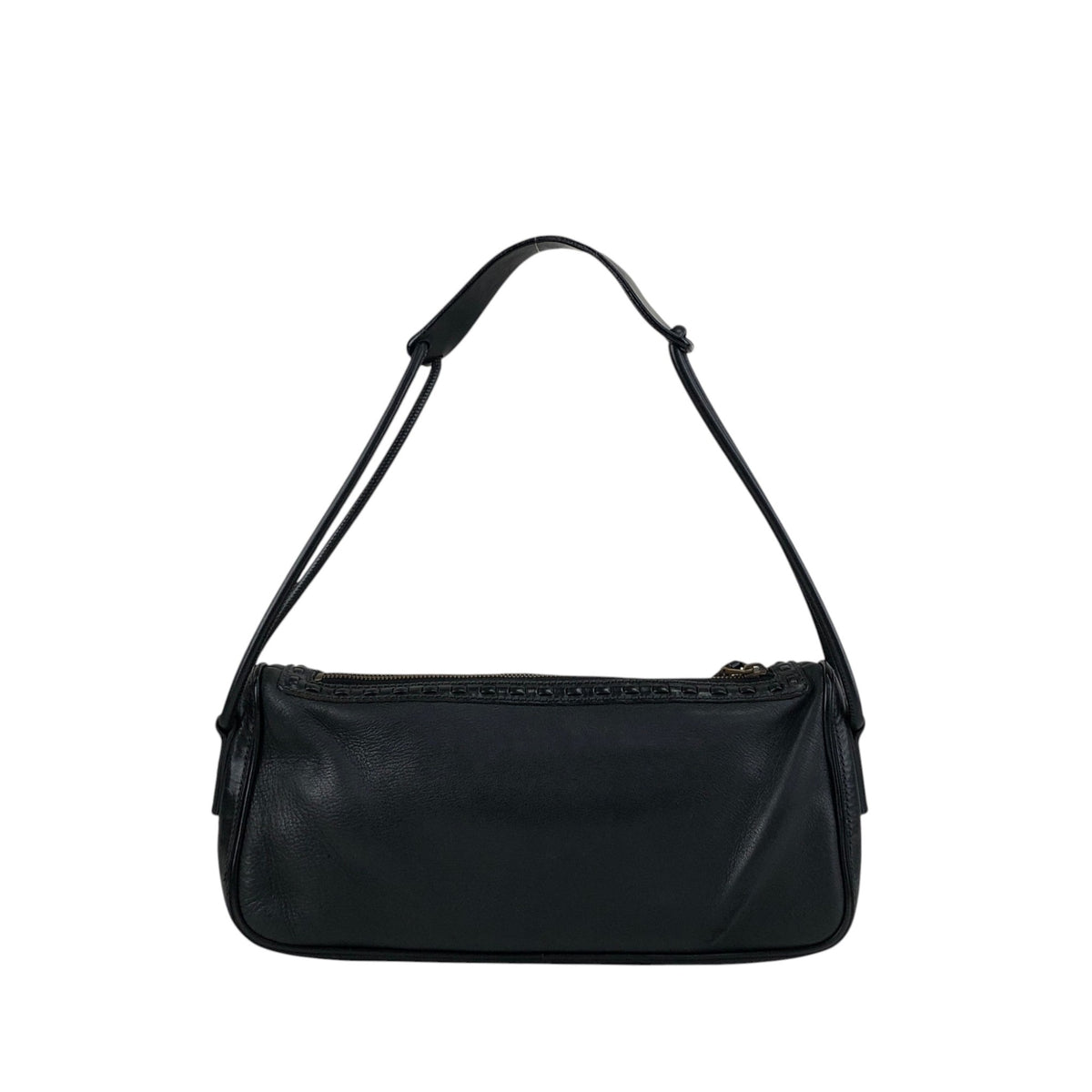 GUCCI Logo Embossed Shoulder bag Black Vintage zvzcf8