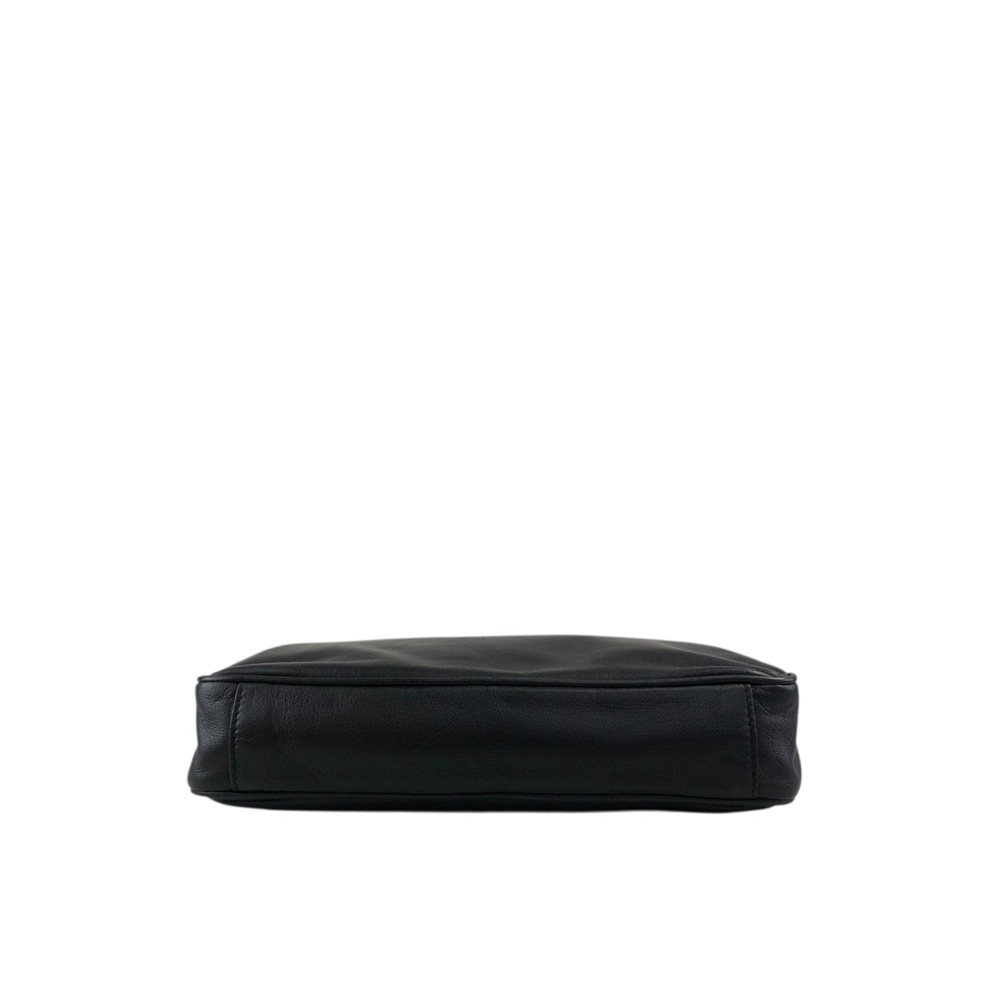 PRADA Logo Pouch Black Vintage e5kf4y