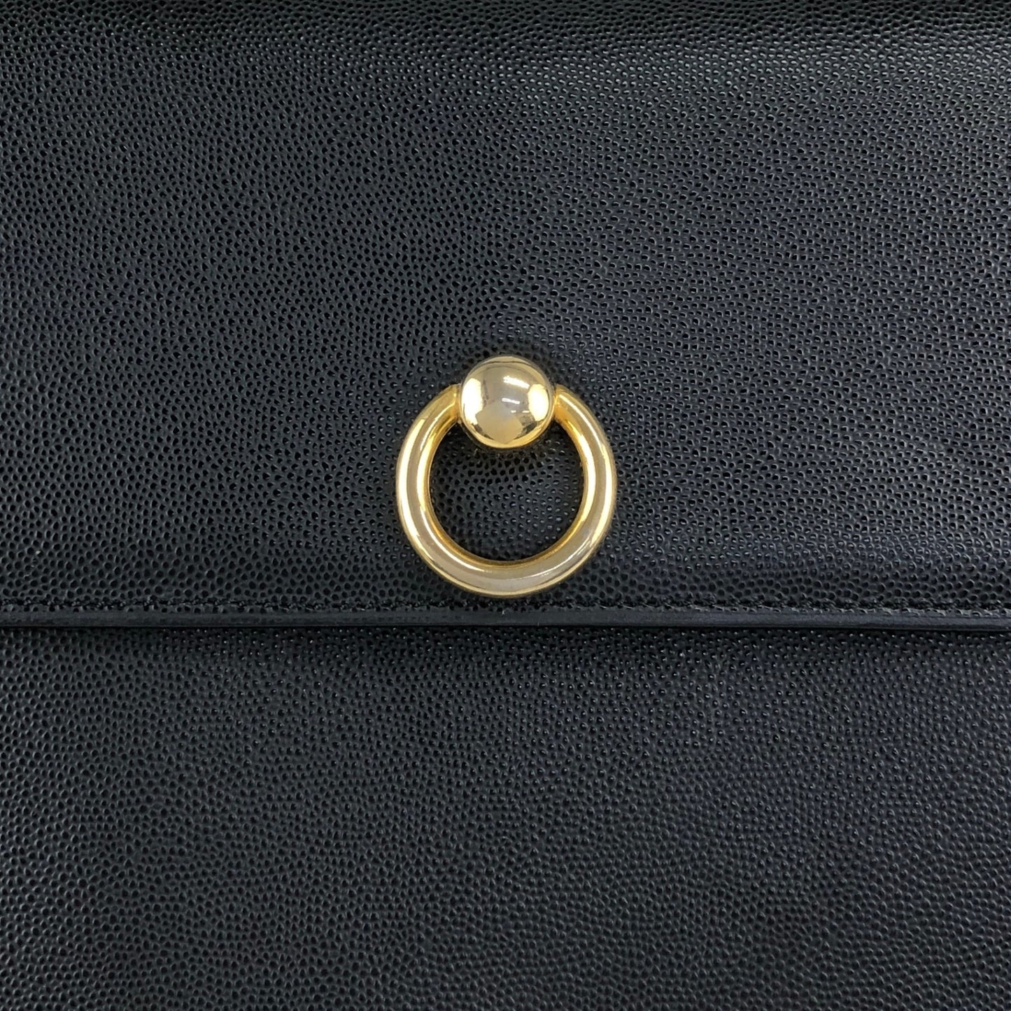 CELINE Circle Logo Shoulder bag Black Vintage eefby6