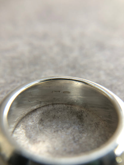 GUCCI SILVER925 Logo Ring Silver Vintage auctpg