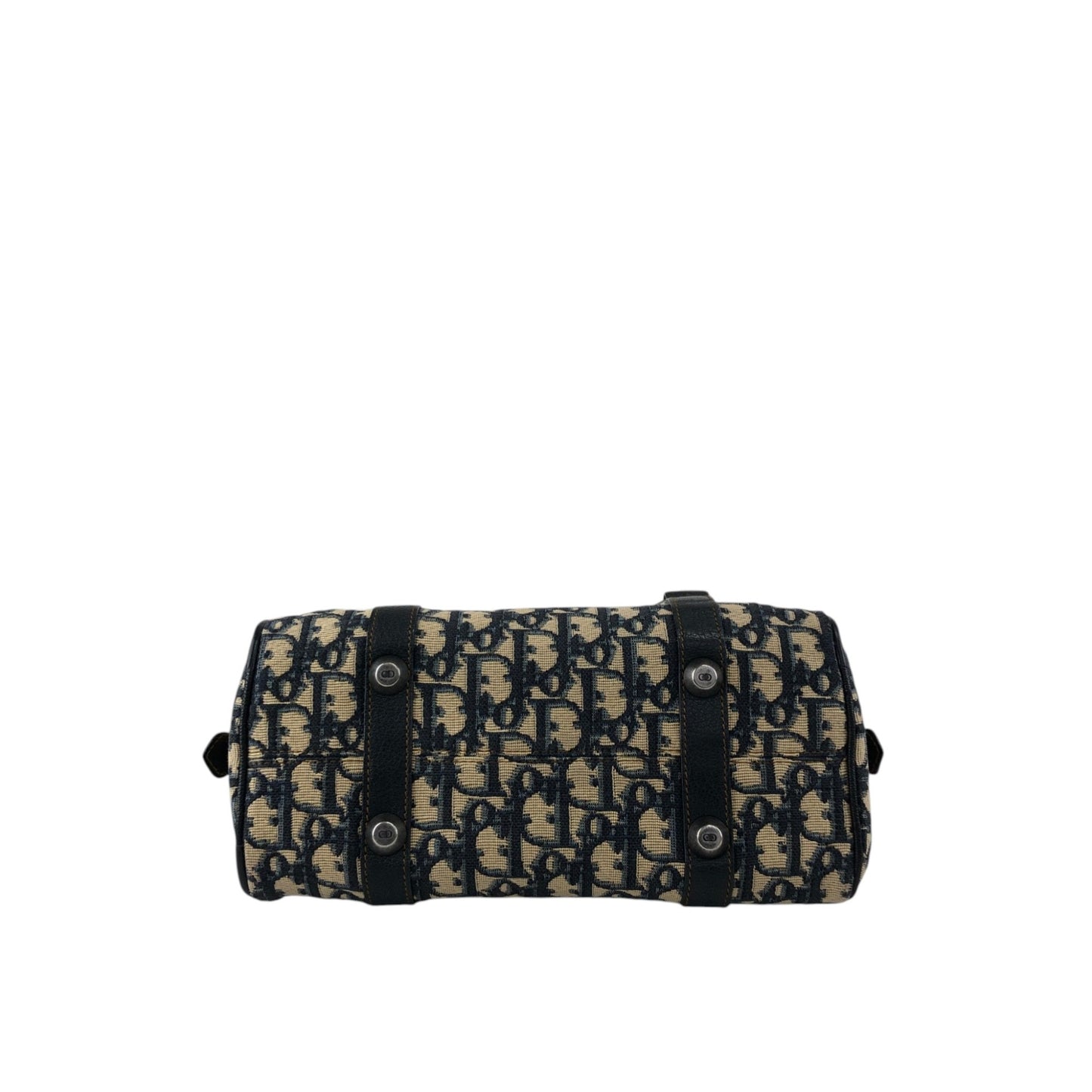 Christian Dior Trotter Small Boston bag Handbag Navy Vintage yrrvj3