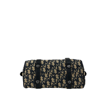 Christian Dior Trotter Small Boston bag Handbag Navy Vintage yrrvj3