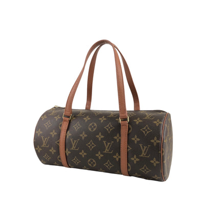 LOUIS VUITTON Monogram Handbag Brown Vintage suazrs