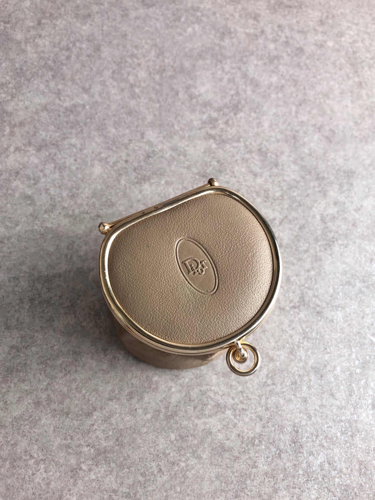 Christian Dior Logo Embossed Coin Purse Brown Vintage svpmy8