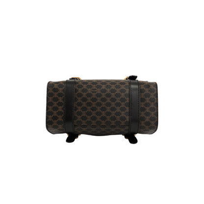 CELINE Macadam Handbag Vanity bag Black Vintage c64kav