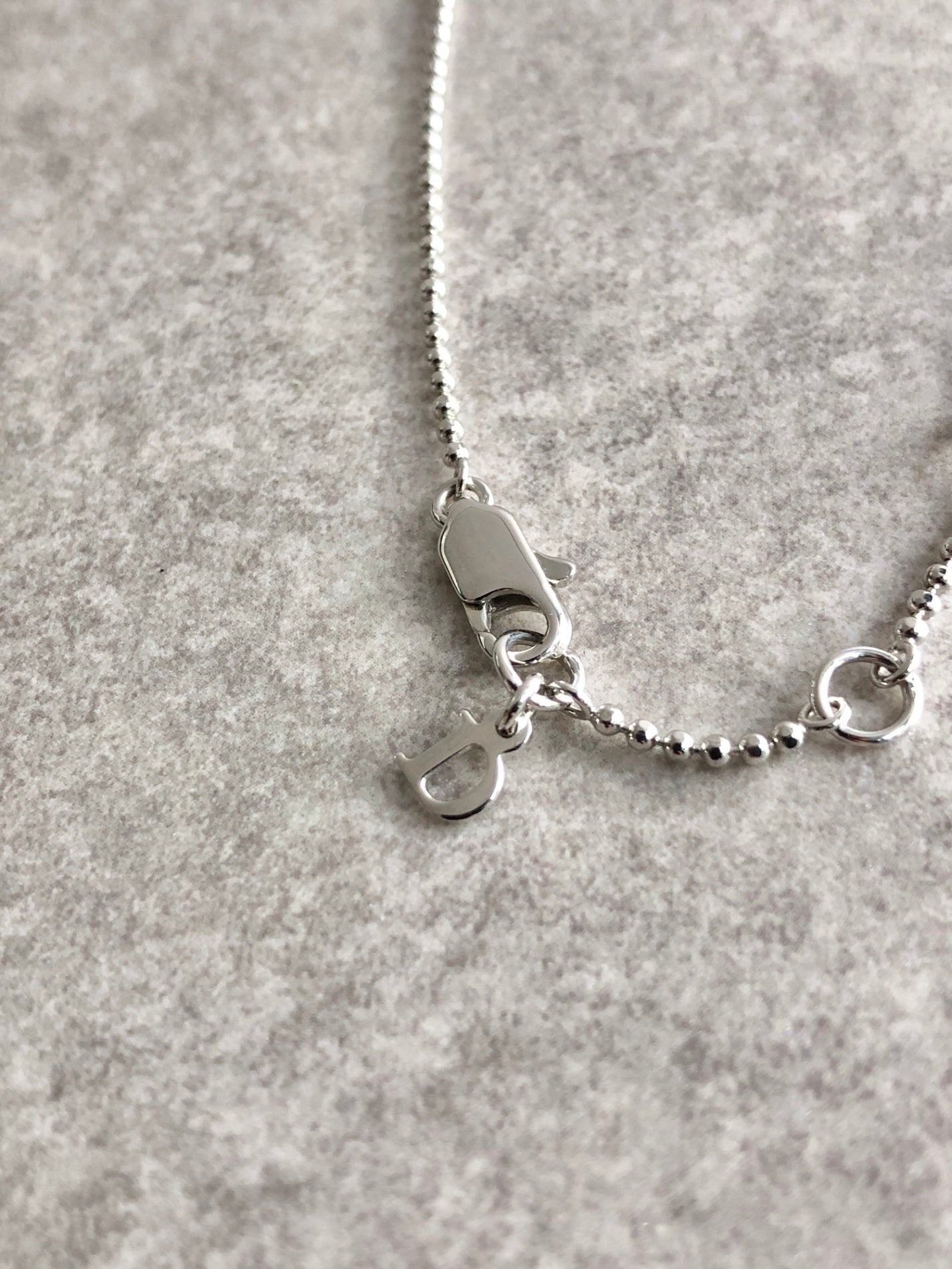 Christian Dior Logo Motif Necklace Silver Vintage dhizmp