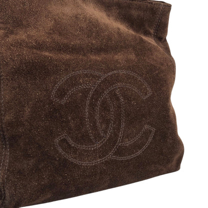 CHANEL Coco Mark Totebag Brown Vintage s32c85