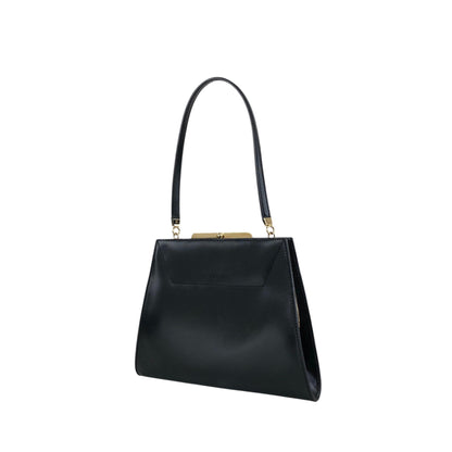 LOEWE Logo Metal Clasp Small  Handbag Black Vintage u7ek7w