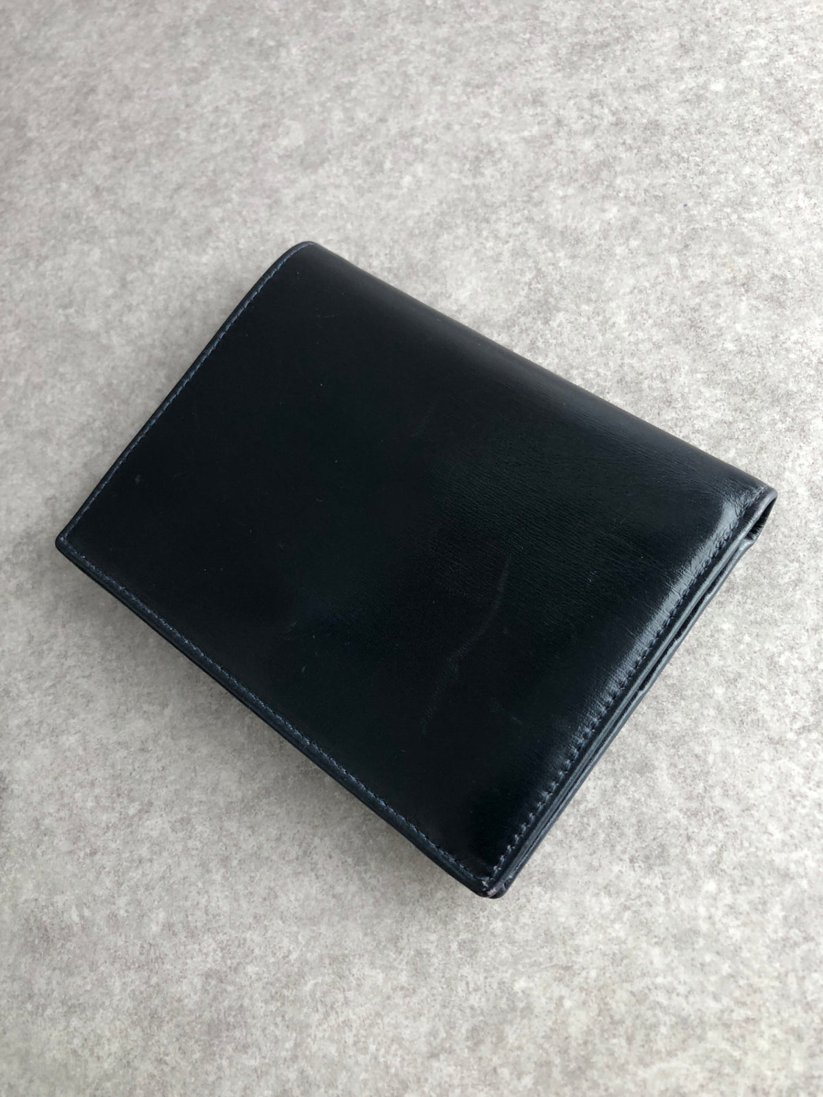 GUCCI Horseshoe Folded Wallet Dark Navy Vintage cvie2b