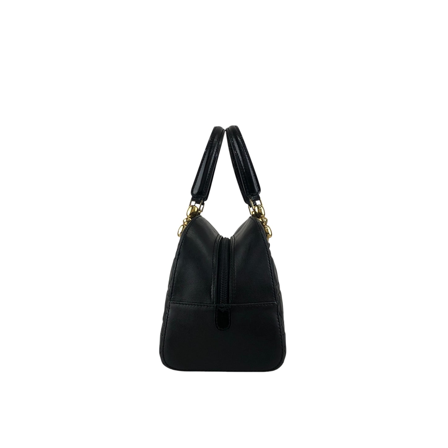 Christian Dior Cannage Small Boston bag Handbag Black Vintage ffmc6u