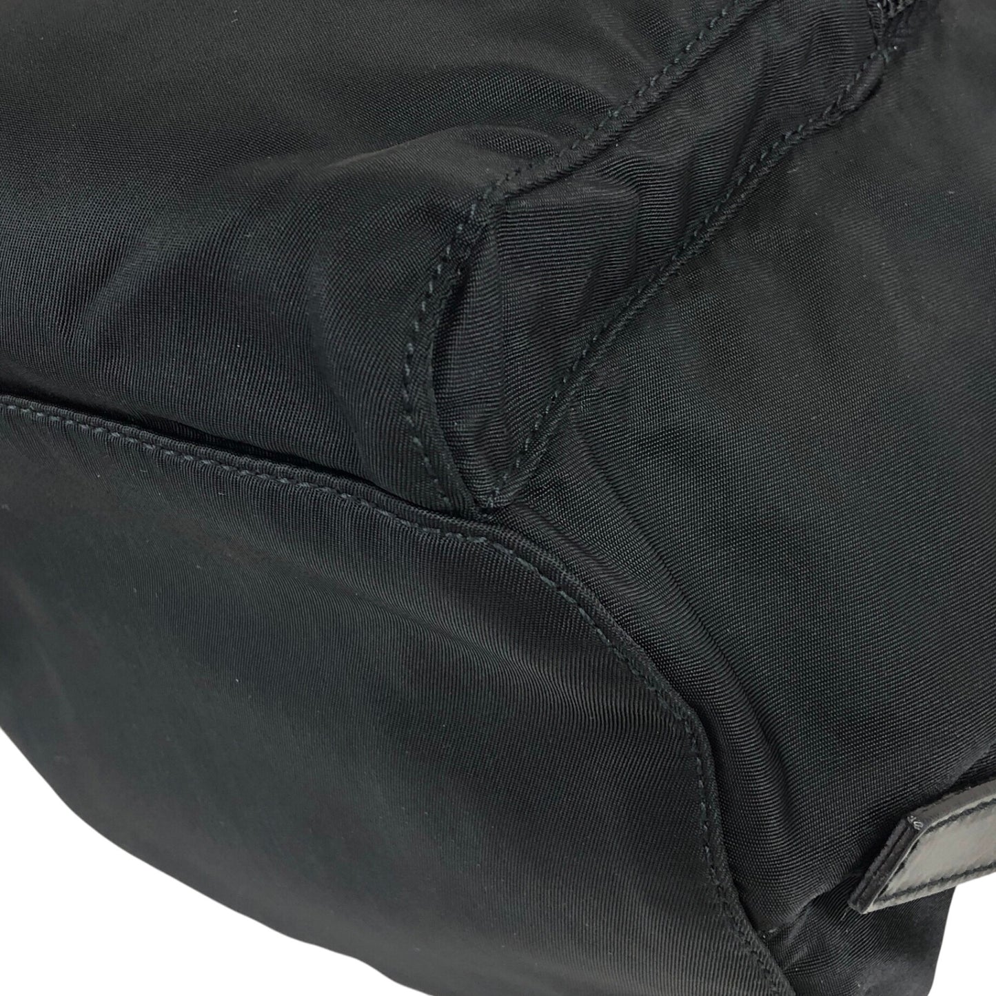 PRADA Triangle Logo Front Pocket Backpack Black Vintage wwwtfy
