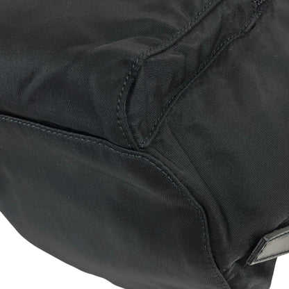 PRADA Triangle Logo Front Pocket Backpack Black Vintage wwwtfy