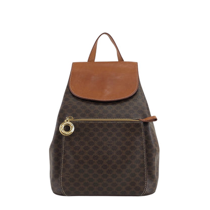 CELINE Macadam 圓形標誌吊飾背包棕色復古 idh7rg