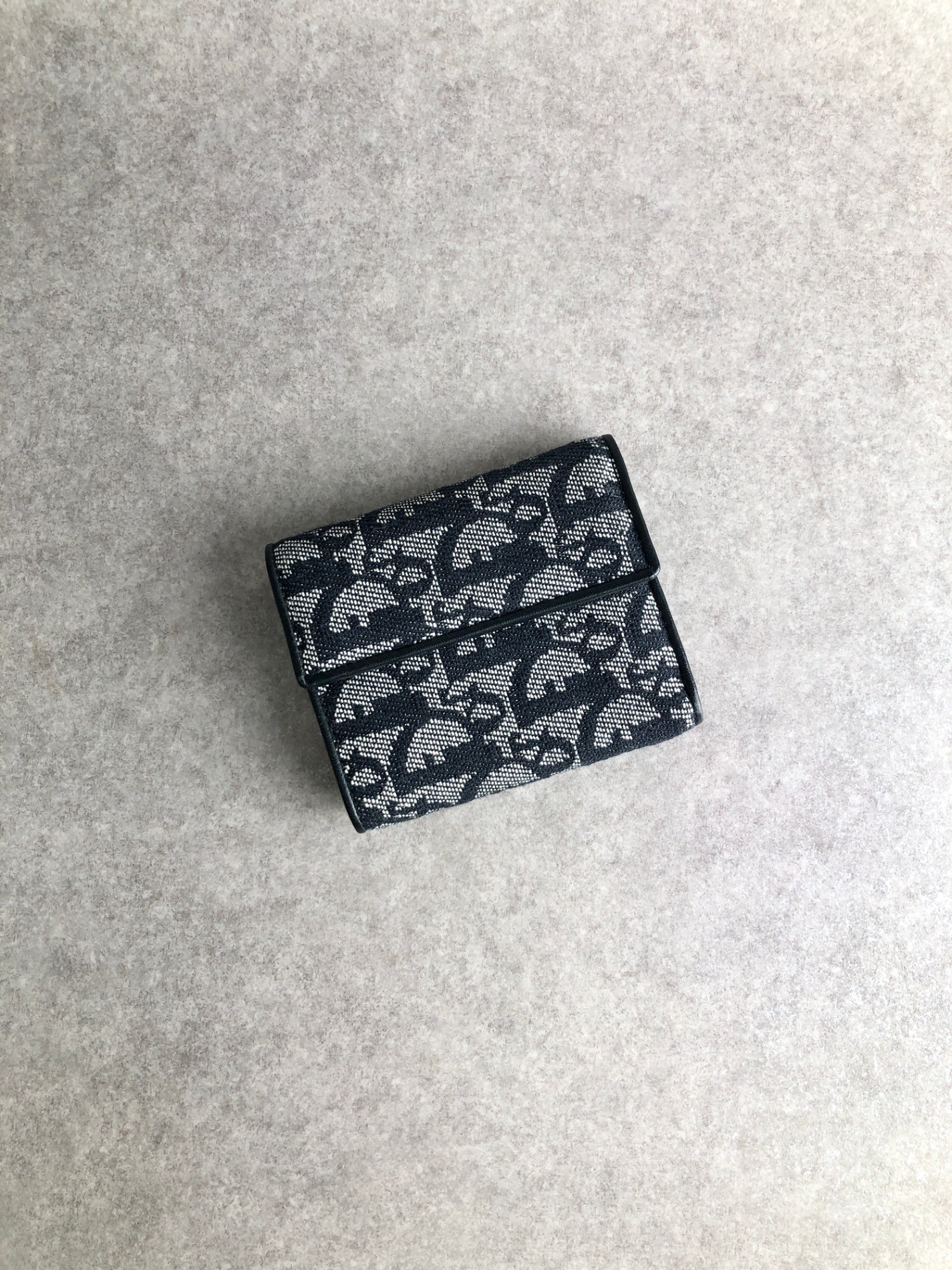 Christian Dior Trotter 折疊錢包 海軍藍 復古 azkkb6