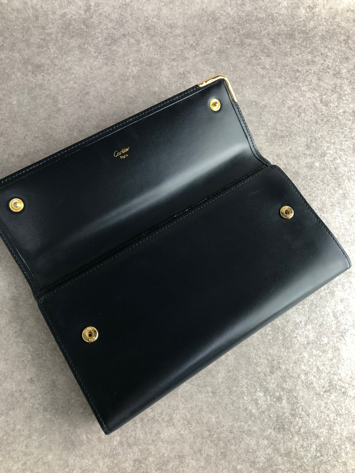 Cartier Long Wallet Navy Vintage rtcbar
