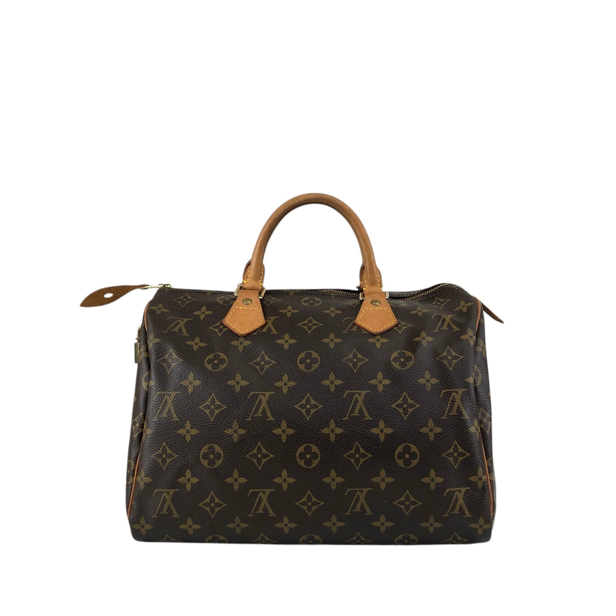 LOUIS VUITTON Monogram Handbag Boston bag Brown M41108 Vintage 5ah28h