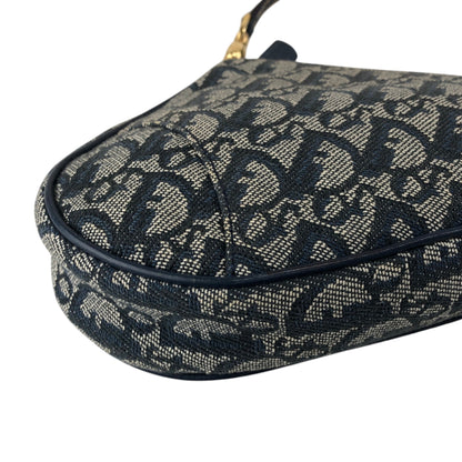 Christian Dior  Trotter Shoulder bag Navy Vintage 73m2yp
