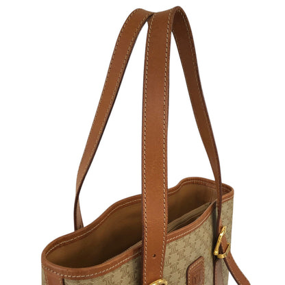 CELINE Macadam Blason Shoulder bag Totebag Beige Vintage arbnmz