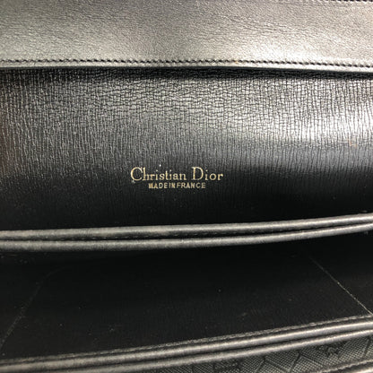 Christian Dior Honeycomb Pattern Logo Shoulder bag Black Vintage 5dub73
