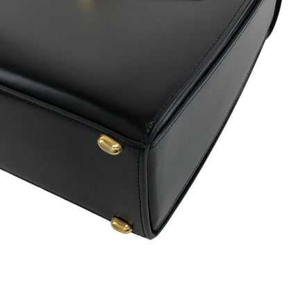 CELINE Turn Lock Two-way Handbag Shoulder bag Black Vintage aerfah