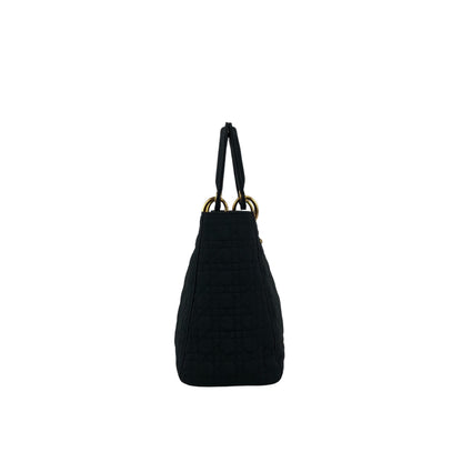Christian Dior Lady Dior Cannage Charm Handbag Black Vintage 6egyhj