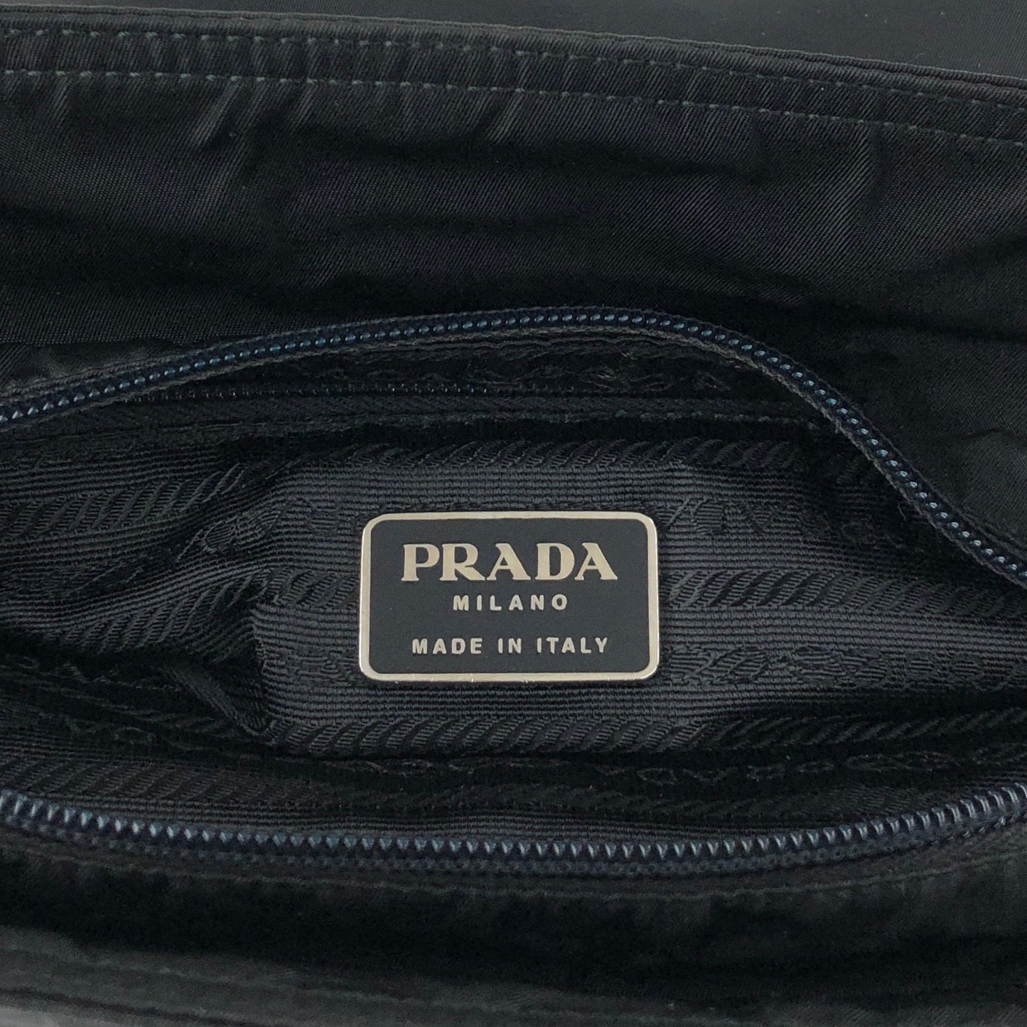 PRADA Tessuto Triangle Logo Totebag Black Vintage xn2y5c